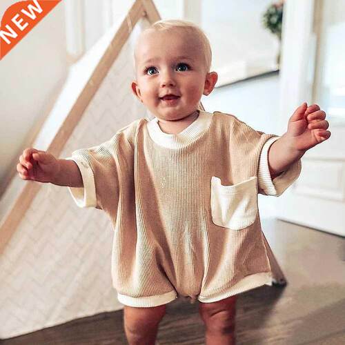 2022 Summer Newborn Infant Romper Cotton ort Sleeve Baby B