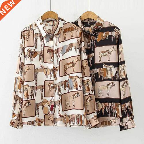 2020 spring women Blouses vintage reetwear casual loose