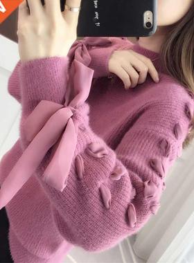 Woman Sweaters Pullover Dehaired Angora Turtleneck Sweater W
