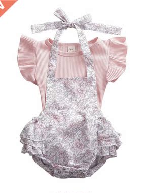 New 2PCS Bby Girl Outfits Clothes Tops Shirt+Tutu Shorts P