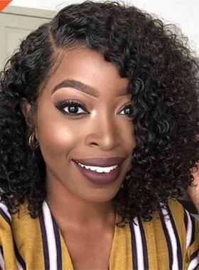 anda Pixie Cut Curly Human Hair Wigs razilian Water Wave