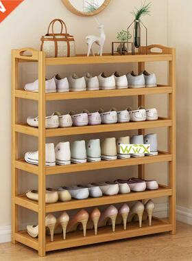 shoe rack multi-layer dust-proof bamboo shoe storae cabinet