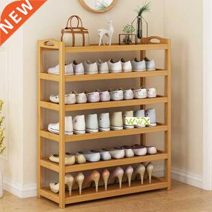 shoe rack multi-layer dust-proof bamboo shoe storae cabinet