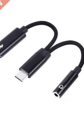 2 In1 Type-C Convertor USB Type C Charging Cable .5mm Audio