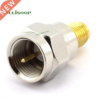 2PCS F Male to SMA Female Connector RF Coax Coaxial Adapter