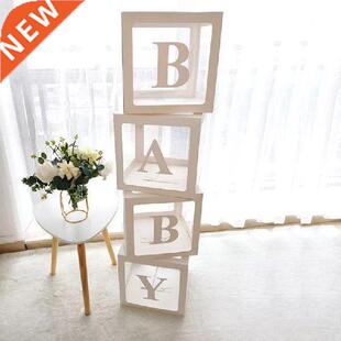 Baby ower Decorations Boy Girl Transparent Box First 1st