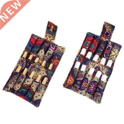 10-Grid Essential Oil Storage Bag Ethnic Styl Canvas 10ml
