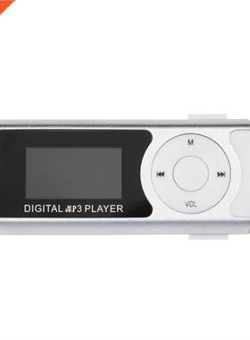 USB Clip MP3 Media Player LCD Screen Support 16GB TF LED Lig