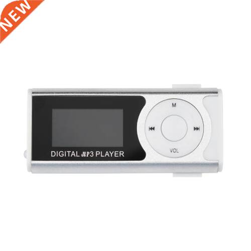 USB Clip MP3 Media Player LCD Screen Support 16GB TF LED Lig