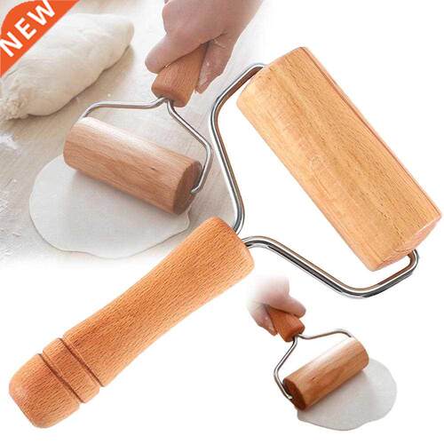 Wooden Rolling Pin, Hand Dough Roller for Pastry, Fondant,