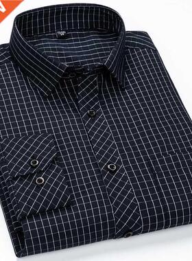 Men's Classic Standard-fit Plaid/striped Social Offi