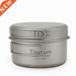 Ultralight Titanium Pan Outdoor Cookware Camping Pot Folding