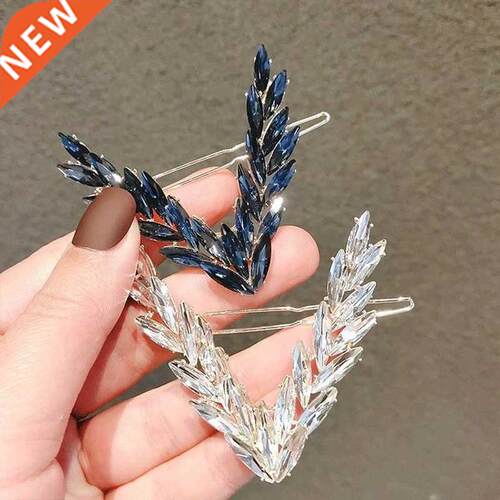 New Fashion V Rhinestone Hair Clips for Women Girls Barrette