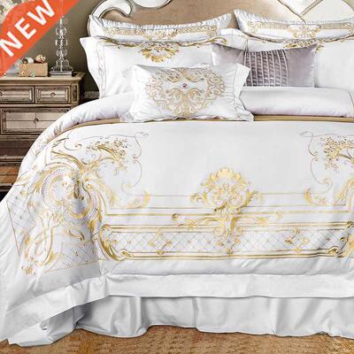White Egyptian Cotton Bedding set US King Queen size Chic Go