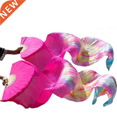 Belly Dance Fan 1 Par Handmade Dyed Slk Dance Fans 100% Re