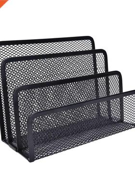 Metal Mesh Letter Sorter Mail Tray File Bookends Business Na