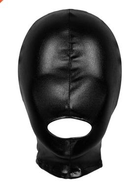 Unsex Mens or Women Latex Shny Metallc Open Mouth Hole He