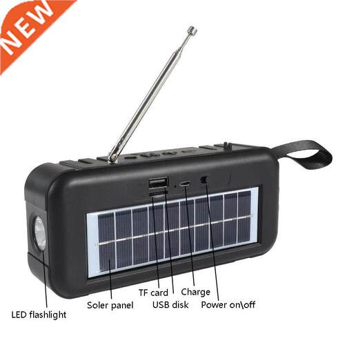 Mini Portable Outdoor Bluetooth Speaker Solar Charging LED