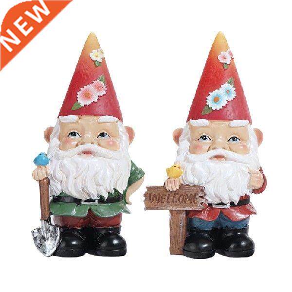 Outdoor Solar Gnome Ornents Garden Gnome Statue With图片