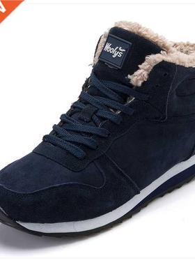 Men Boots Winter Shoes Mans Footwear Warm Fur Snow Boots Ank