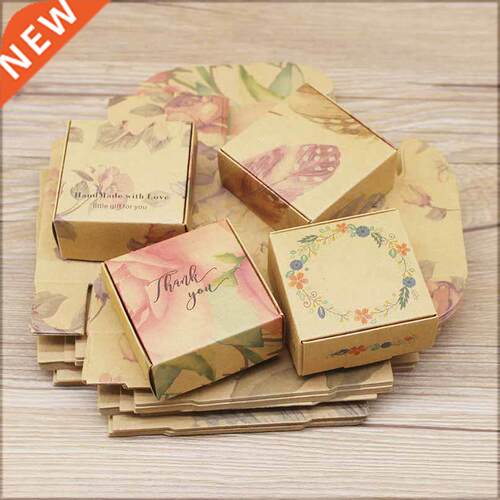 ZerongE jewelry10pc DIY THANK YOU gifts packag Vintage kraft