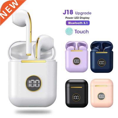 J18 Upgrade TWS Bluetooth 5.1 Earphone Charging Box Wireless