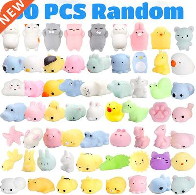 50-5PCS Kawaii Squishies Mochi Anima Squishy Toys For Kids A
