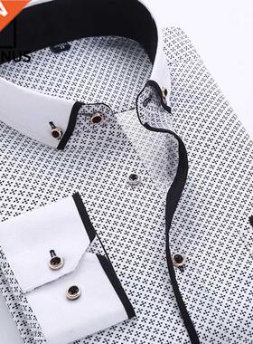 Big Size 4XL Men Dress Shirt 2016 New Arrival Long Sleeve Sl