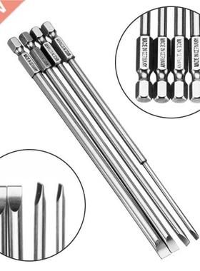 4pcs 3mm-6mm Flat Head Slotted Tip Screwdrivers Bits 150mm S