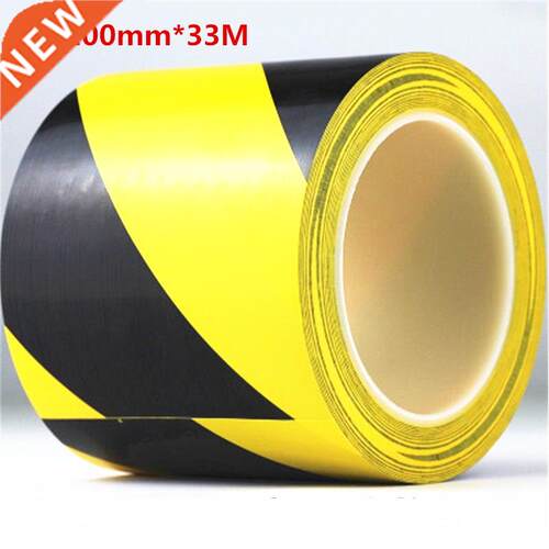 100mm*33M PVC waterproof floor warning tape zebra tape logo