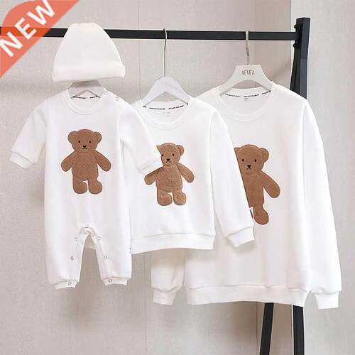 Family Matching Clothes Winter Autumn Sweater Cartoon Bear