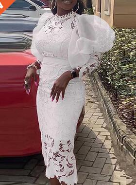 Party dress Women Dresses Party Birthday 泡泡袖派对大码礼服