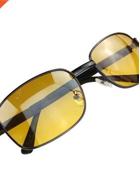 Classic Night Vision Driving matal Sunglasses Eye-glasses ye