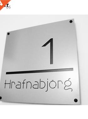 Custom Made 2-tile House Numer Plaque in Grey Color