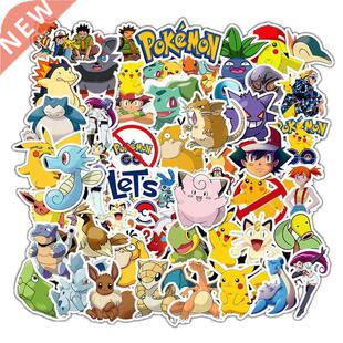 50pcs Cartoons Pikachu Stickers Anime Pokemon Stikers Skate