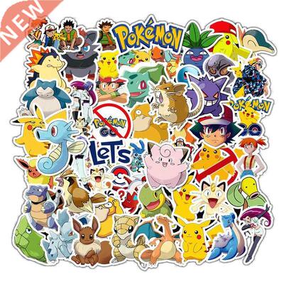 50pcs Cartoons Pikachu Stickers Anime Pokemon Stikers Skate