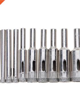 10Pcs 3-18MM Coated Core Drill Glass Ceramic Hole Saw Drill