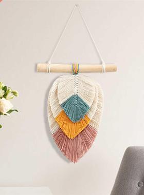 Leaf Woven Macrame Wall Hanging Boho Room Home Decor