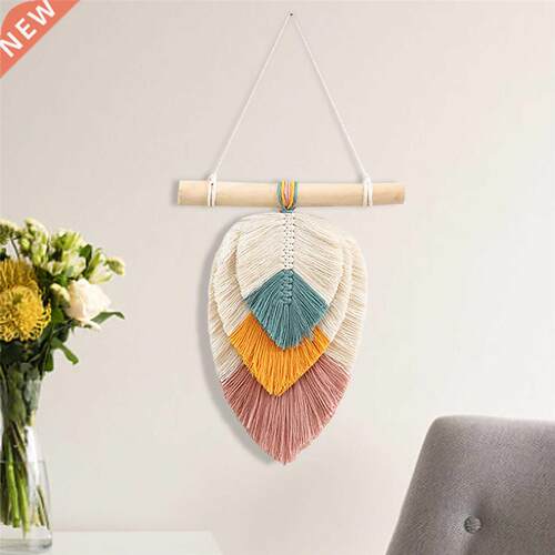 Leaf Woven Macrame Wall Hanging Boho Room Home Decor