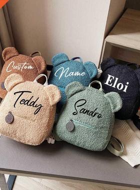 Personalised Bear Backpacks Custom Name Portable Children Tr