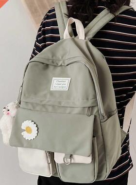 Girl College Student Backpack Cute Flower Nylon Women School