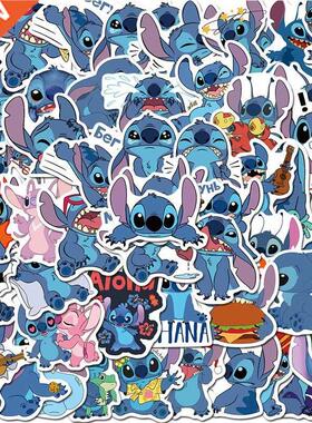 50pcs Cartoon Stitch Stickers Waterproof Skateboard Luggage