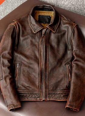 Swallow Tailed Men Leather Jacket Vintage Motorcycle Jackets