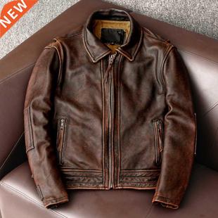 Swallow Tailed Men Leather Jacket Vintage Motorcycle Jackets