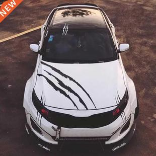 3PCS Claw Marks Decal Sticker For Car Headlamp Car Hood Viny