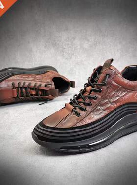 2022 Men Vulcanized Shoes Fashion Luxury Crocodile Print Cas