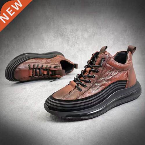 2022 Men Vulcanized Shoes Fashion Luxury Crocodile Print Cas