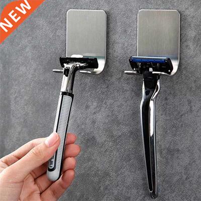 3pcs Stainless Steel Razor Holder Wall Shaving Shaver Shelf