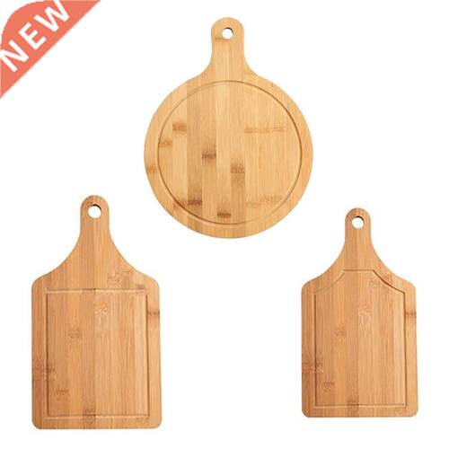 Wooden Chopping Board Fruit Pizza Bread Plate with Handle