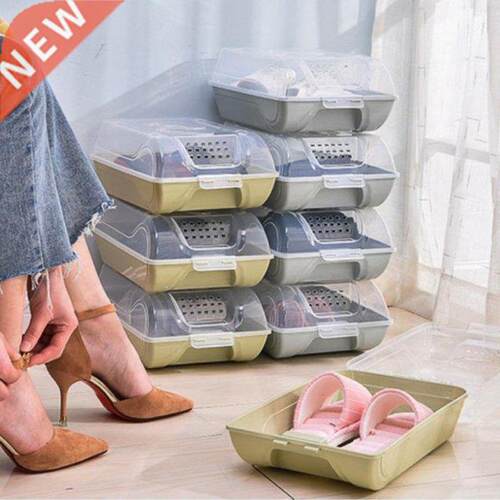 Thickened Dustproof Shoe Organizer Box Plastic Breathable Sh